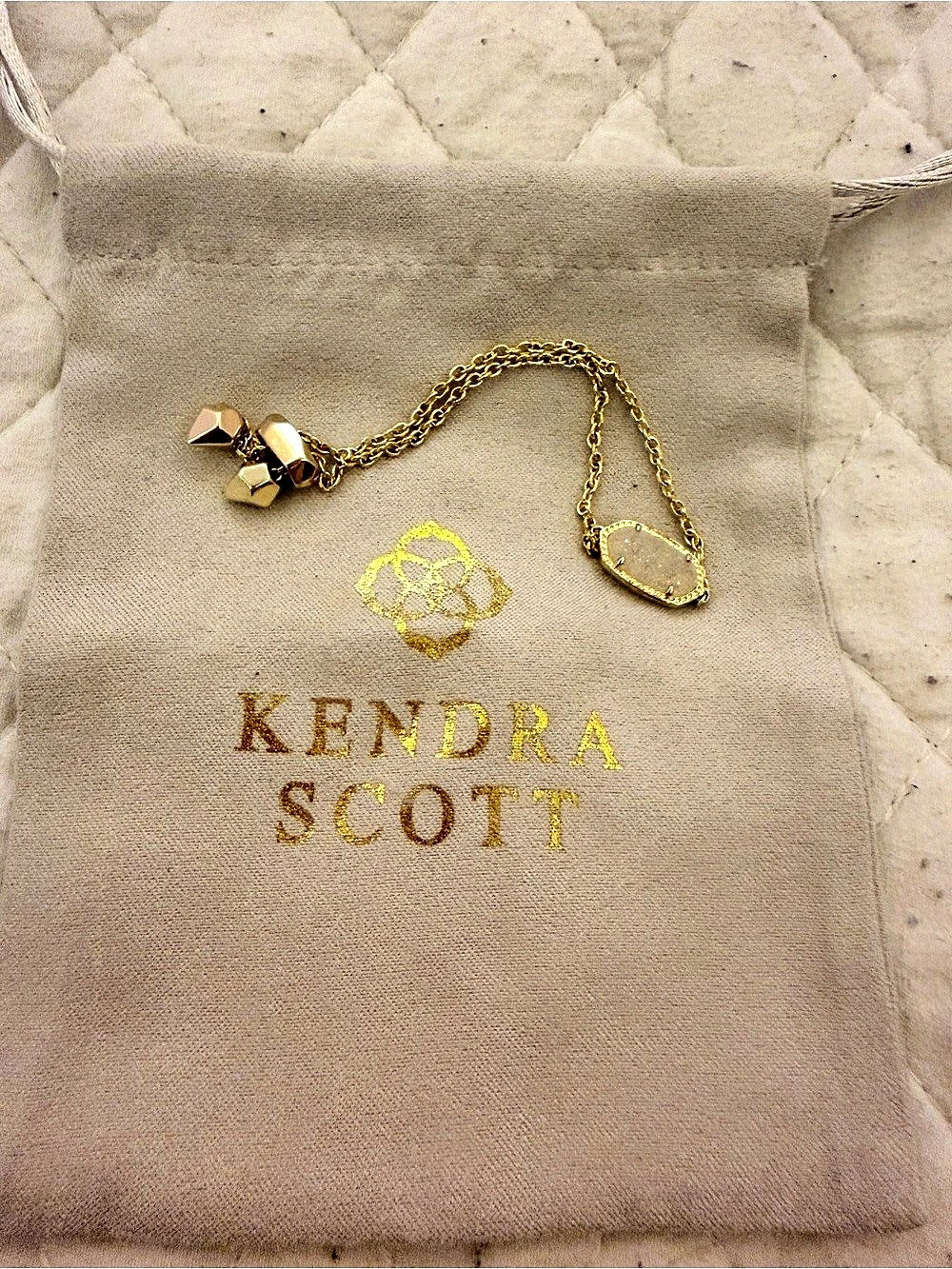 Kendra Scott Elisa Bracelet in Irridescent Drusy and Gold